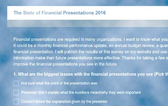 2016 State of Financial Presentations