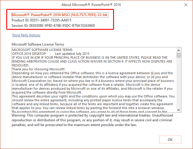 PowerPoint for Windows Subscription License
