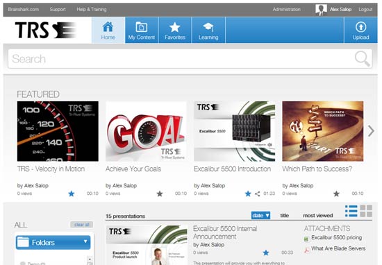 Brainshark Sales Enablement Portal