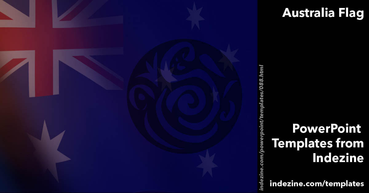 Australia Flag 03 PowerPoint Templates
