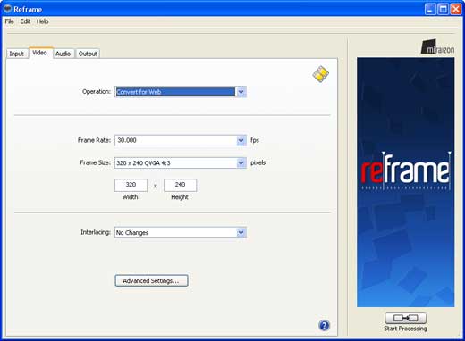 Video tab
