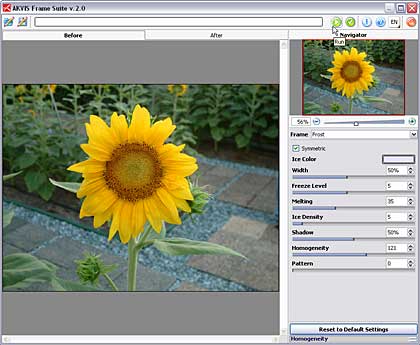 AKVIS Frame Suite Interface