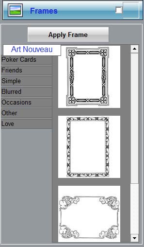 Choose frames from the Frames panel