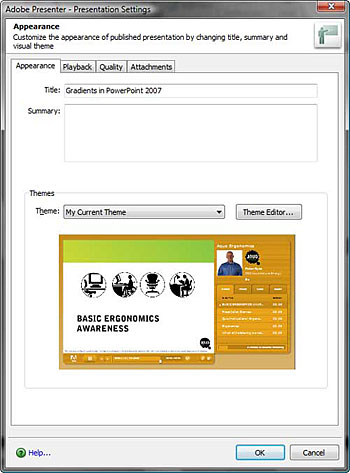 Presentation Settings 