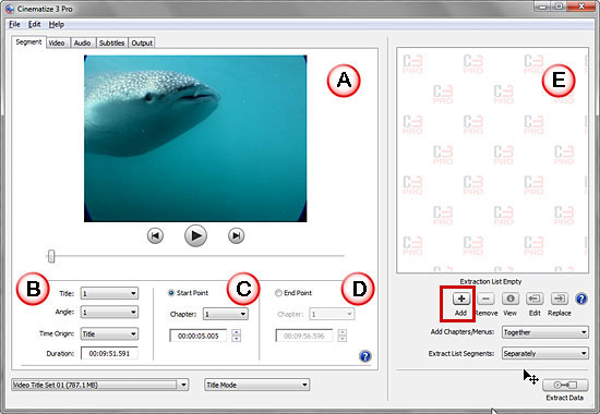 DVD content loaded within Cinematize 3 Pro interface