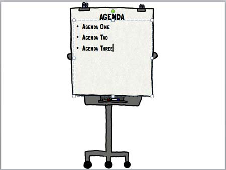 Hand-drawn slide layout with text added 