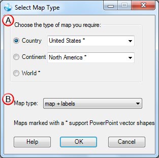 Select Map Type dialog box 