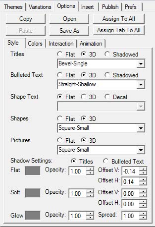 Options Tab