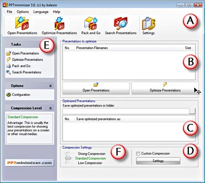 PPTminimizer 3 interface