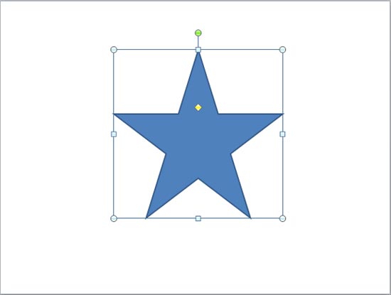 5 point Star shape selected