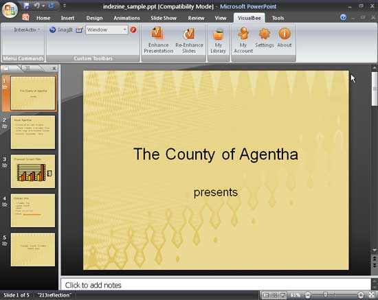 VisualBee tab on the Ribbon