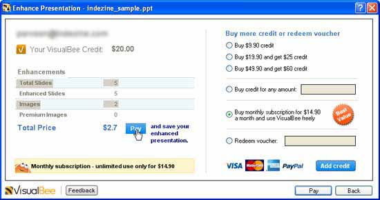 Payment window