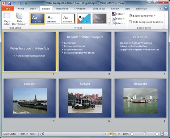 Slides with transparent texture background added