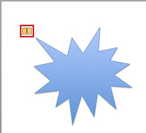 Animation applied to the slide object