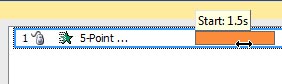 Animation bar being dragged to a new position