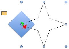 Both green and red arrowheads are visible 