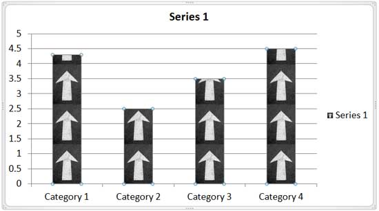 Picture inserted with Stack option selected