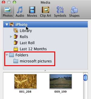 New folder added within the Finder / Browesr pane
