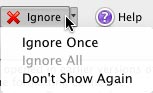 Ignore drop-down list