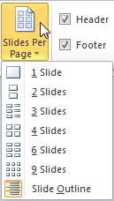 Slide Per Page drop-down gallery