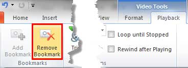 Remove Bookmark button within the Bookmarks group