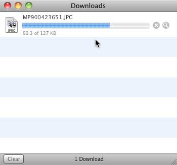 Downloading the selected clip media