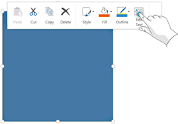 PowerPoint 2013 on Touch: Add and Select Text within Shapes