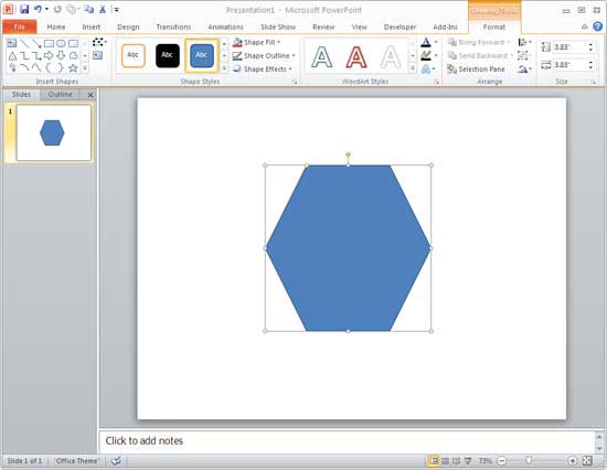 Changed Shape in PowerPoint