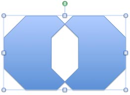 Selected octagons combined into a single shape