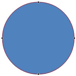 An Oval in Edit Points mode