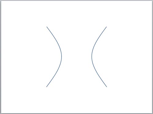 Hyperbola drawn in PowerPoint