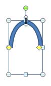 Block Arc is resized to match the handle of a shopping bag 