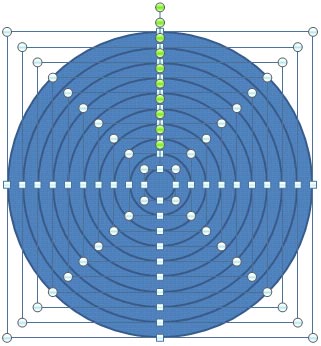 All the circle shapes aligned