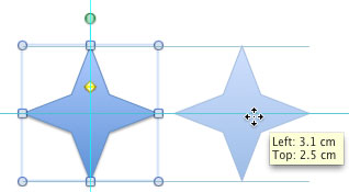 Shape copied at 0°