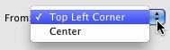 Nudge From drop-down list
