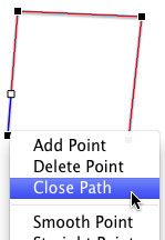 Close Path option selected