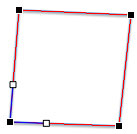 Open shape changed into a closed shape