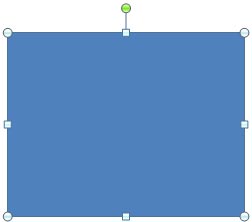 Rectangle inserted and selected