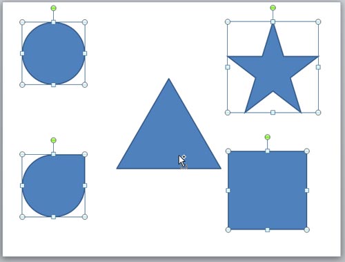 A deselected shape