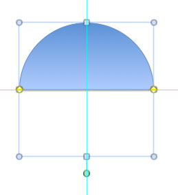 Flipped semi-circle