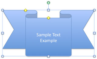 More text added within the shape