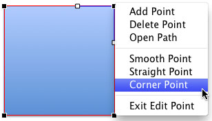 Corner Point option selected