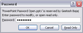 Password to modify
