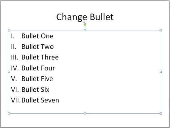 Number style changed