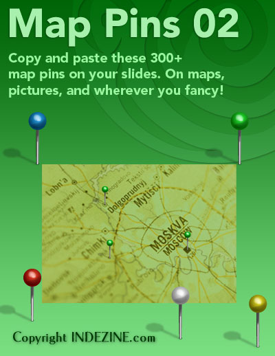 Handmade Slides: Map Pins for PowerPoint