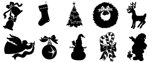 Christmas Silhouette Clips