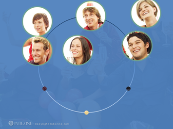 Animated Slide: Rotated Circles with Background Fill