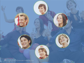 Animated Slide: Rotated Circles with Background Fill