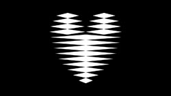 Op-Art Heart Shapes