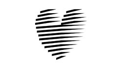 Op-Art Heart Shapes